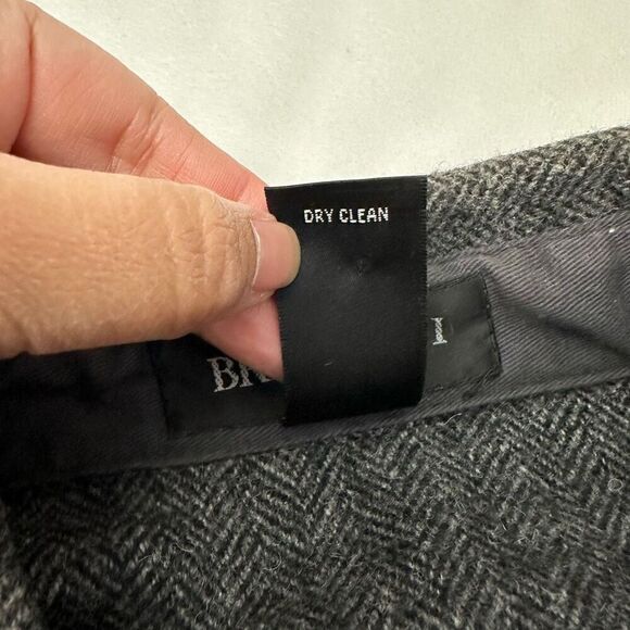 Brandini 100% Pure New Wool Heavyweight Buttondown Shacket Gray Herringbone sz L - Picture 7 of 8
